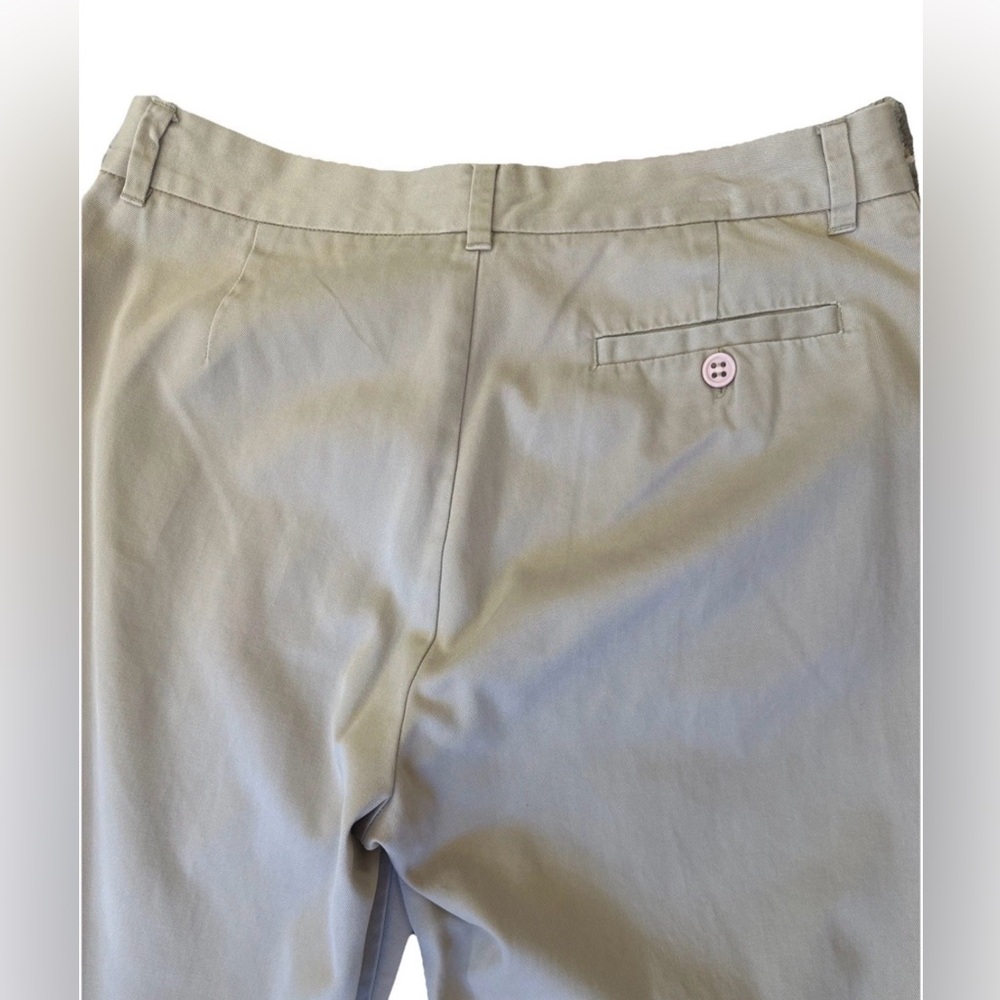 Club Monaco Pans Tan Size 10 Khaki Beige 100% Cotton Ankle 28" Flat Front Preppy - Picture 6 of 6